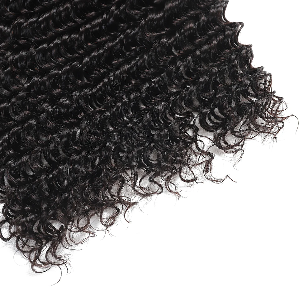12A Brazilian Deep Wave Bundles 100% Human Hair Remy Hair Bundles Natural Color Weaving 1/3/4 Double Weft Extension