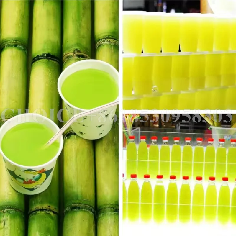 Commercial Sugar Cane Machine Four-Roll Table Stainless Steel Food Processor High Juice Rate Sugar Cane Juicing Price Machine 6