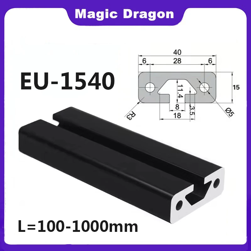 1/2PC 1540อลูมิเนียมโปรไฟล์ Extrusion Frame ความยาว100-1000มม.Anodized Linear สำหรับ CNC 3D เครื่องพิมพ์ Workbenc แกะสลักเครื่อง 1