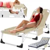 Tanning Lounge Chair 5-Position, Outdoor Sunbathing Chairs Folding Chaise Lounge, Sun Tanning Lounger with Face Hole, Perfect f 1
