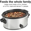 Double Dish Slow Cooker with 6qt Crock and Dual 2.5qt Nonstick, Dishwasher Safe Pot, Slow Cooker 4