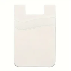 Premium Silicone Phone Wallet - Stick - On Card & Coin Holder - Ideal Gift (White)