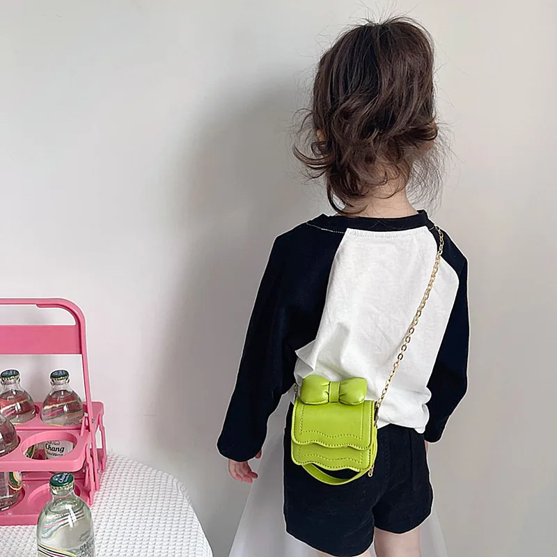 Kids Girls Cute Mini Messenger Bag Children Bowknot Crossbody Shoulder Bags  Handbag