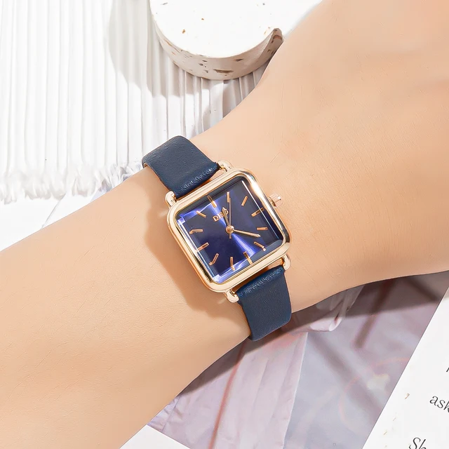Watch For Women Watches 2022 Best Selling Products Luxury Brand Reloj Mujer New Square Silver Case Luxury Simple Quartz Ladies 5