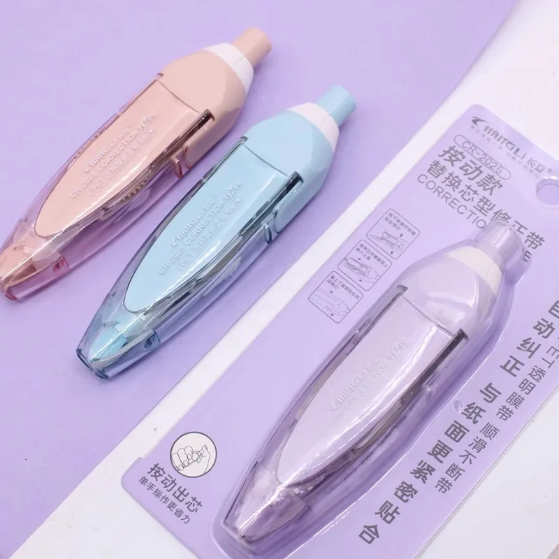 Correction Tape Press Type Kawaii Replaceable Refills White Out Corrector Band Student Japanese Stationery