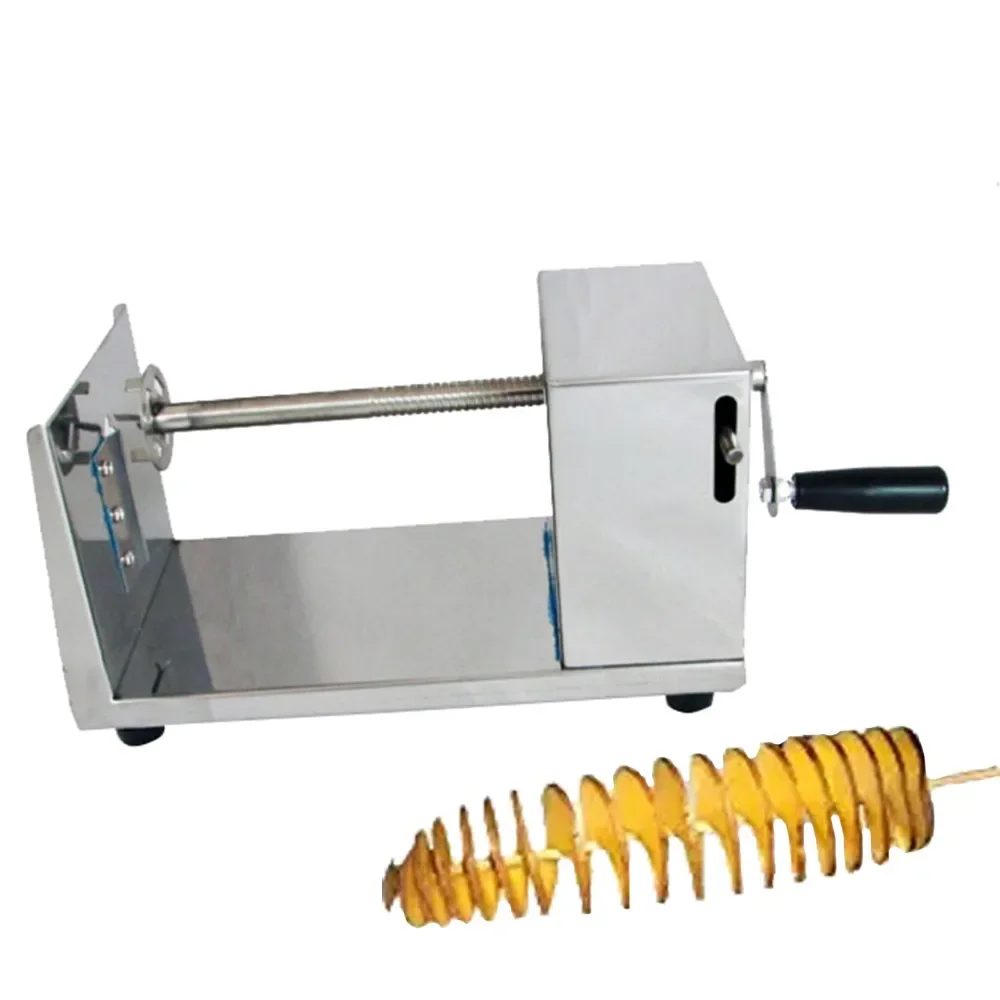 Manual Tornado Potatoes Machine Spiral Potato Slicer Chips Cutter