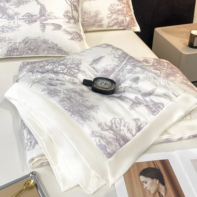Summer Ice Silk Cool Comforter Soft Lightweight Blanket Smooth Air Condition Quilt Bedspread King Size Couple Bed Duvets summer quilt