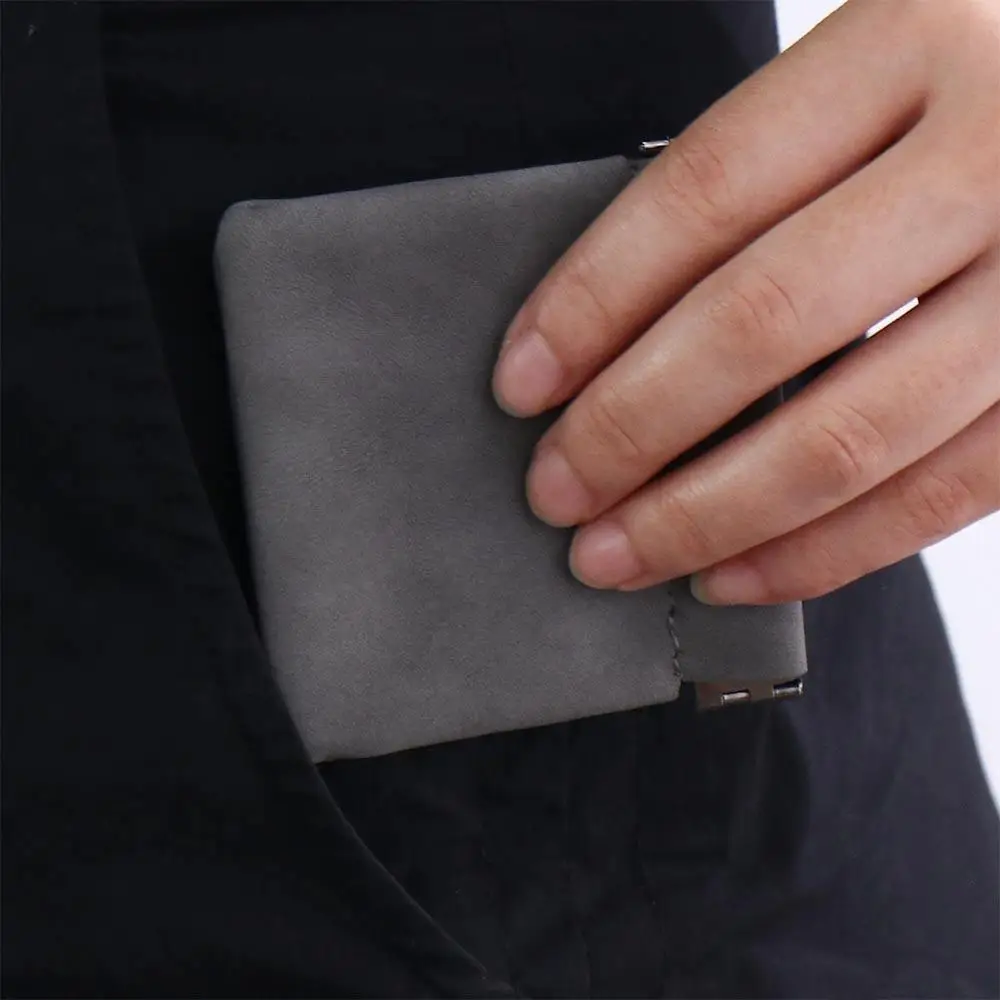 Compact PU Leather Earbud Storage Pouch - Mini Shockproof & Dustproof Protective Sleeve with Credit Card Holder