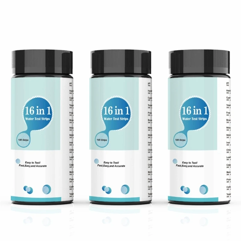 Water Test Strips 50/100Pcs 16-in-1 Aquariums Water Quality Test Strips for Check