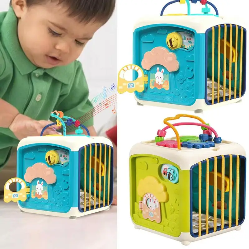 

Toddler Activity Cube Sensory Activity Center STEM Sensory Cube Polyhedral Early Educational Toy Montessori Fine Motor Skills