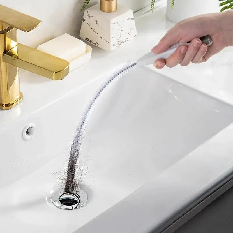 Sewer Hair Catcher Kitchen Sink Cleaning Hook Drain Snake Pipe Dredging Strip Tools Clog Remover Drain Relief Auger Cleaner Tool