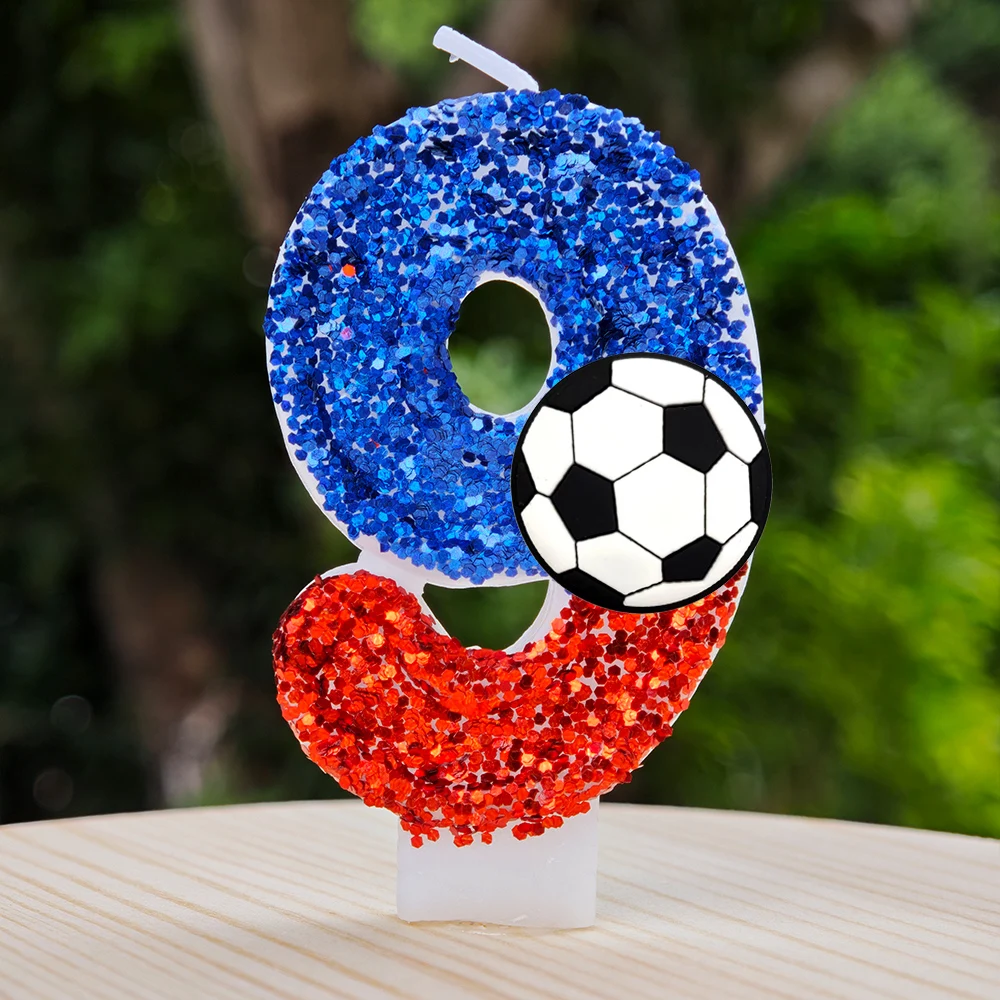 Fußball Kerze Nummer 0-9 Jungen Geburtstag Kuchen Kerze Dekoration Fußball Geburtstag Party Kuchen Topper Baby Dusche Dekor Geschenk – Detail 10