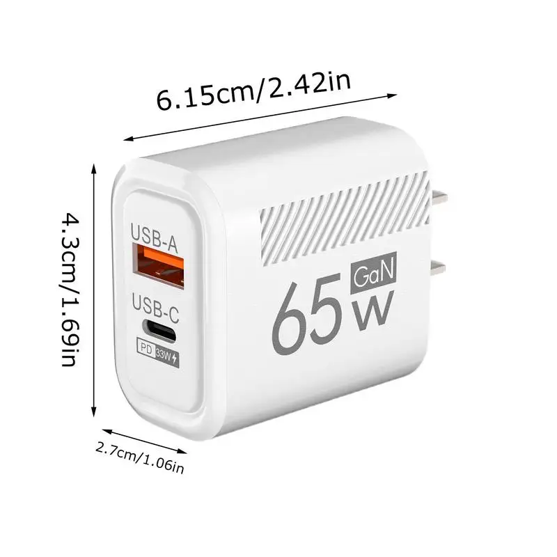 Wall Charger Adapter 2-Port Wall Charger Fast Charging for Phone Phones Double Port Quick Charging Adapter Cube for Home Dorm