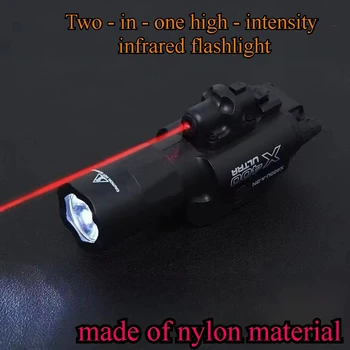 X400U 20mm Rail for Toy Airsoft Guns Hunting CS Matches & Wargames Nylon Two-in-one High-intensity Flashlight Laser Pointer 1