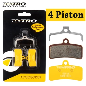 Tektro Q10YS Pastiglia freno a disco idraulico 4 pistoni Pastiglia freno bicicletta Pastiglia disco MTB a quattro pistoni per M745 M8120 M7120 M6120