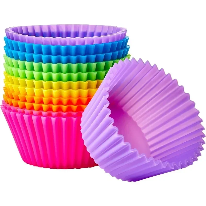 Silicone Baking Cups - 12 Pack Reusable Liners