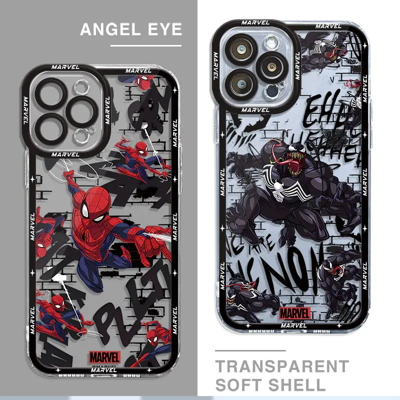 Marvel Venom Spiderman Phone Case for Apple iPhone 15 Pro 14