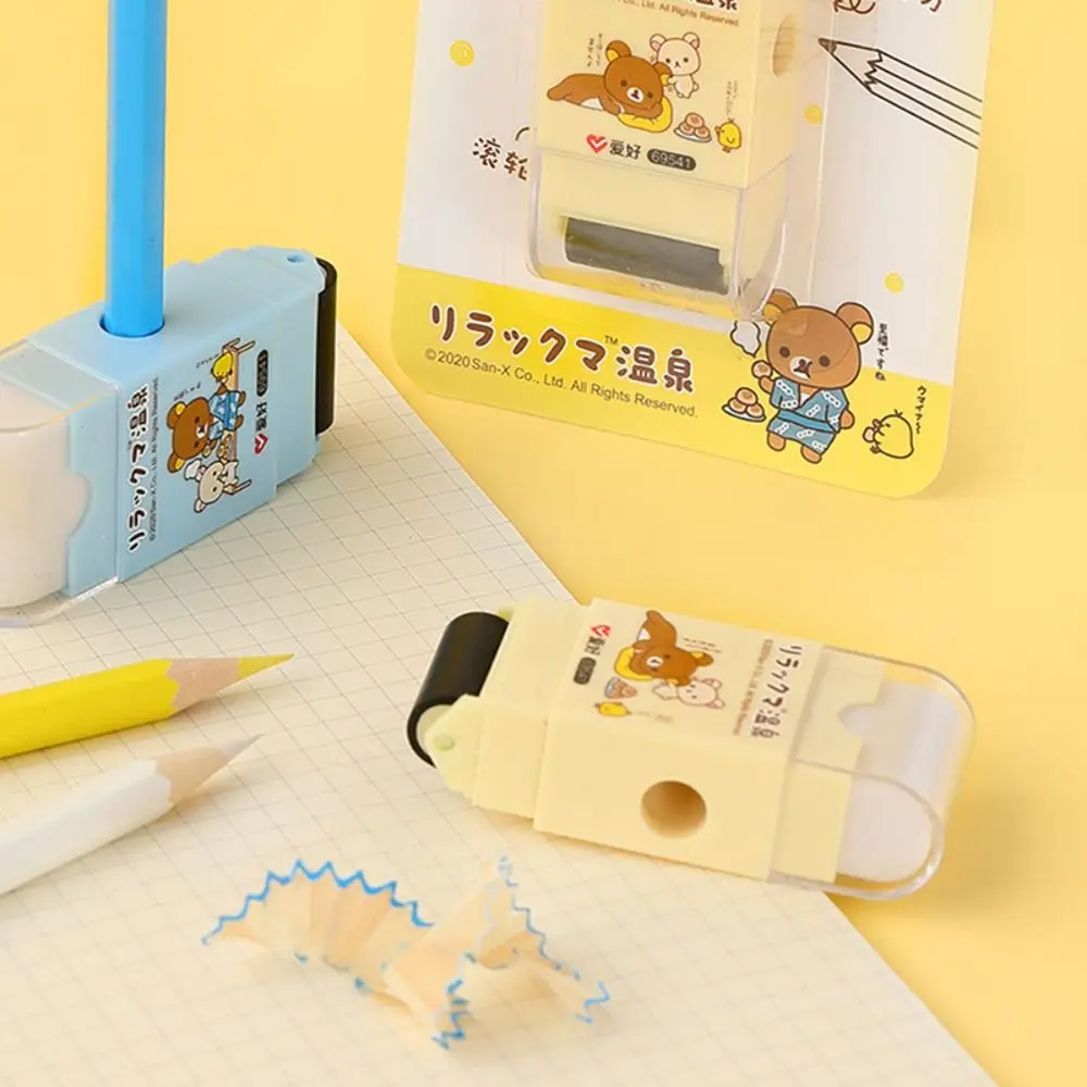 Cute Roller Eraser With Eraser Dust Cleaner Built-in Pencil Sharpener 3 in 1 Erasers Manual Crumb Collectors for Students Pencil eraser
