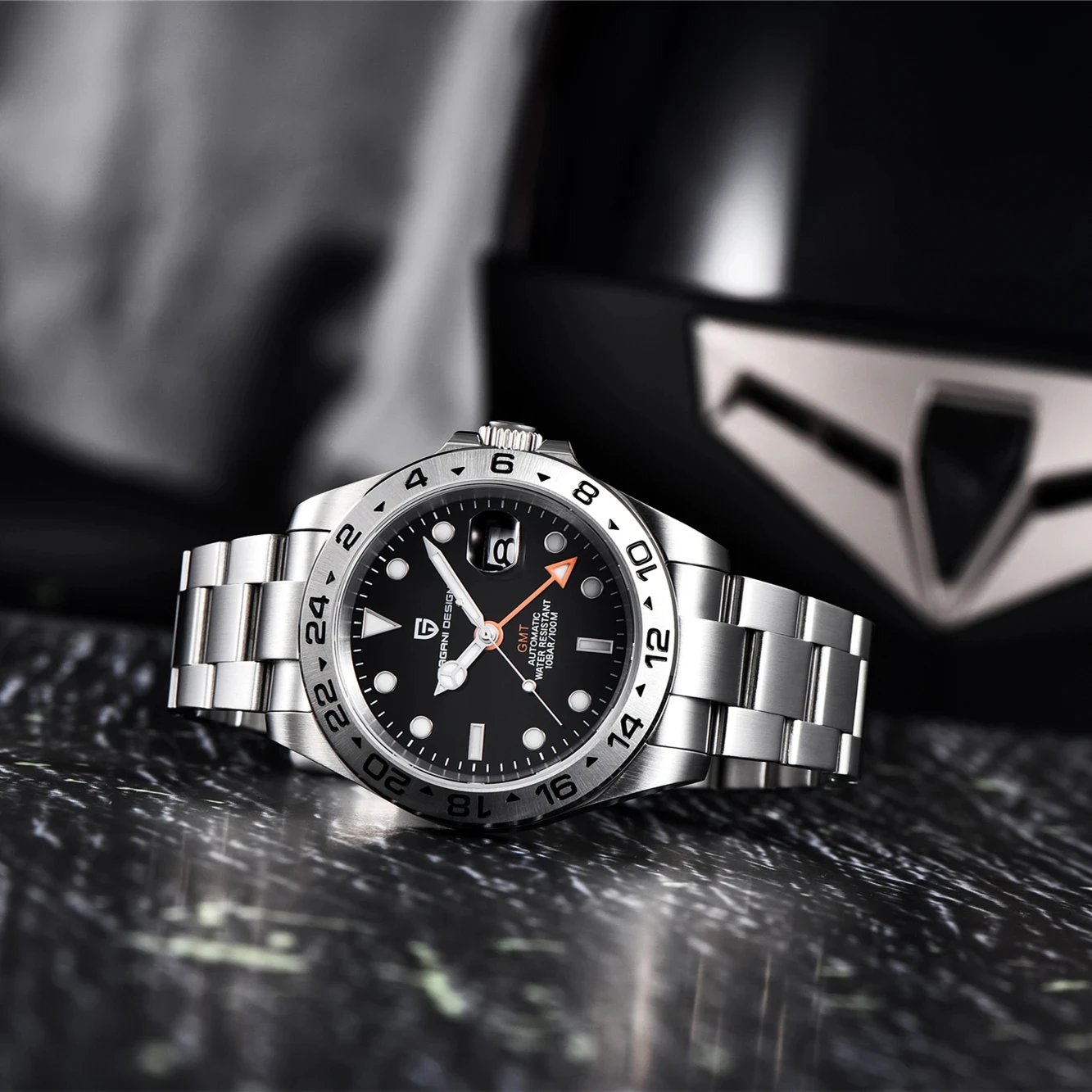パガーニデザイン 2025 新 GMT トップメンズ腕時計ステンレス鋼自動