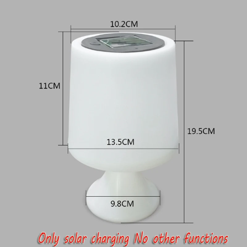 מנורת שולחן סולארית חכמה עם תאורת LED לבנה לשימוש בפנים ובחוץ בגינה - תאורת קריאה מופעלת באמצעות סולארי