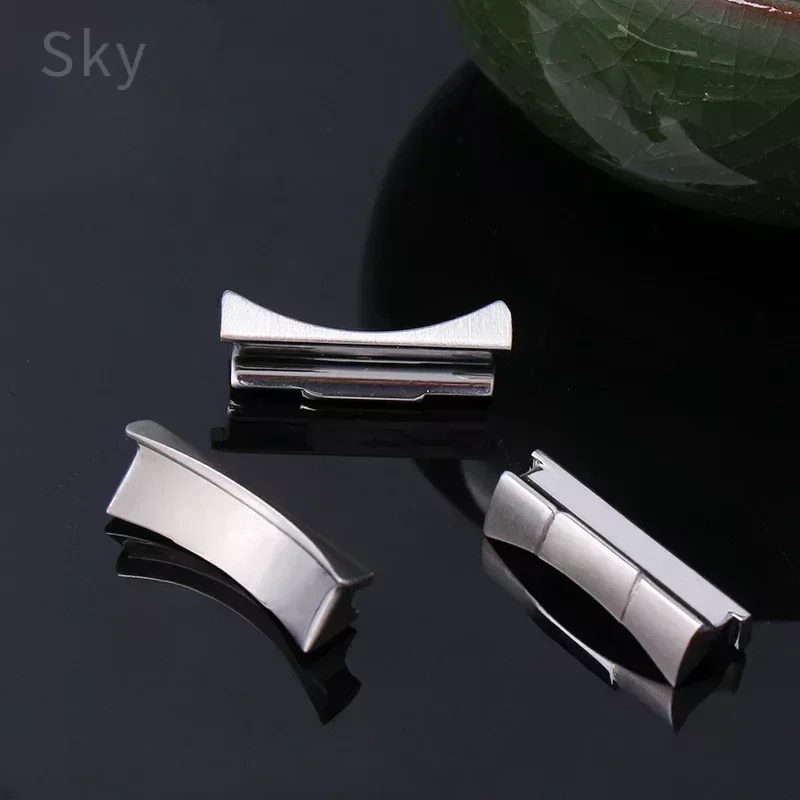 Per Rolex Daytona Black Green Water Ghost Log Watch Interfaccia Arc Solid Stainless Steel Silver End Link Accessori Impermeabili