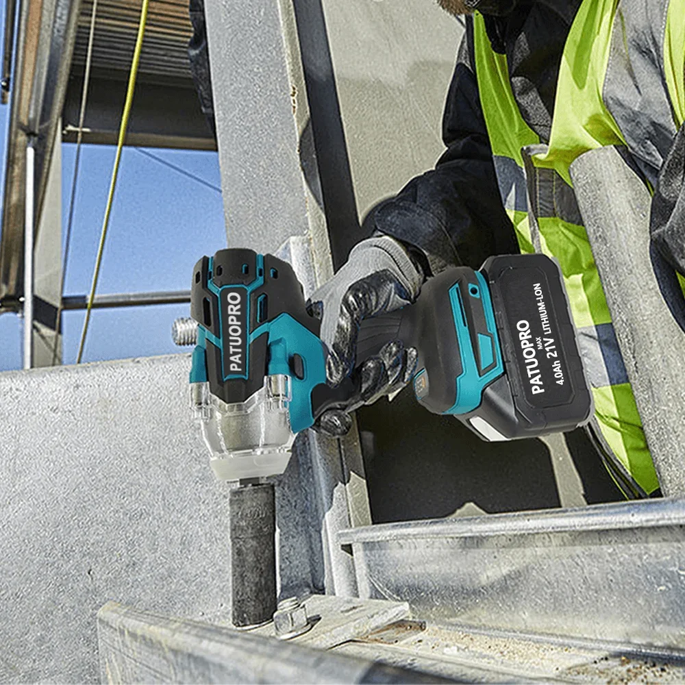 500N.m Dual-Use Cordless Impact Wrench 1/2 Inch Brushless Rechargeable Electric Wrench Power Tools For Makita 18V Battery 5