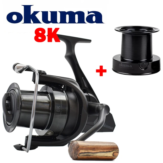 OKUMA 8K Baitfeeder Spinning Fishing reels 5+1BB Carp Fishing Long Frontal  Casting Reel SeaWater