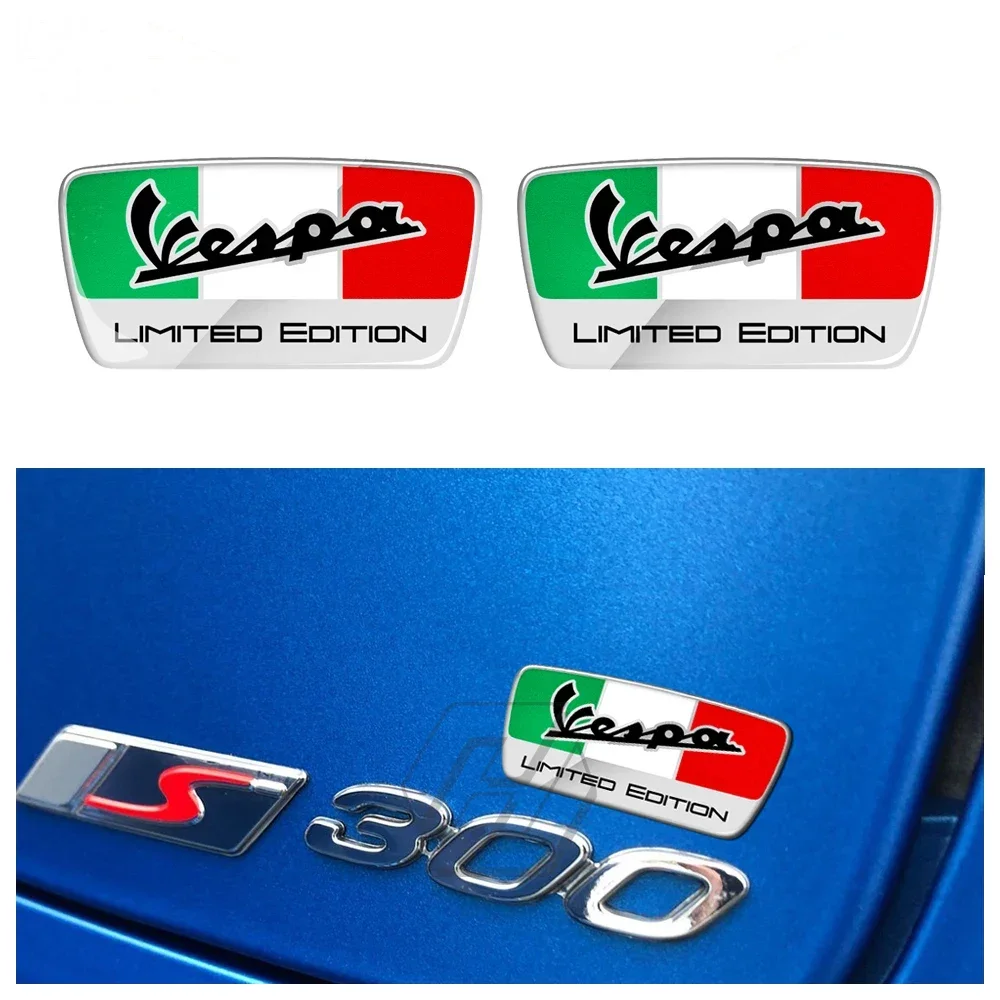 Motorcycle Stickers, 3D Emblem Sticker for GTS300 LX125 LX150 IE Sprint Primavera 300 LX LXV Super, Silver