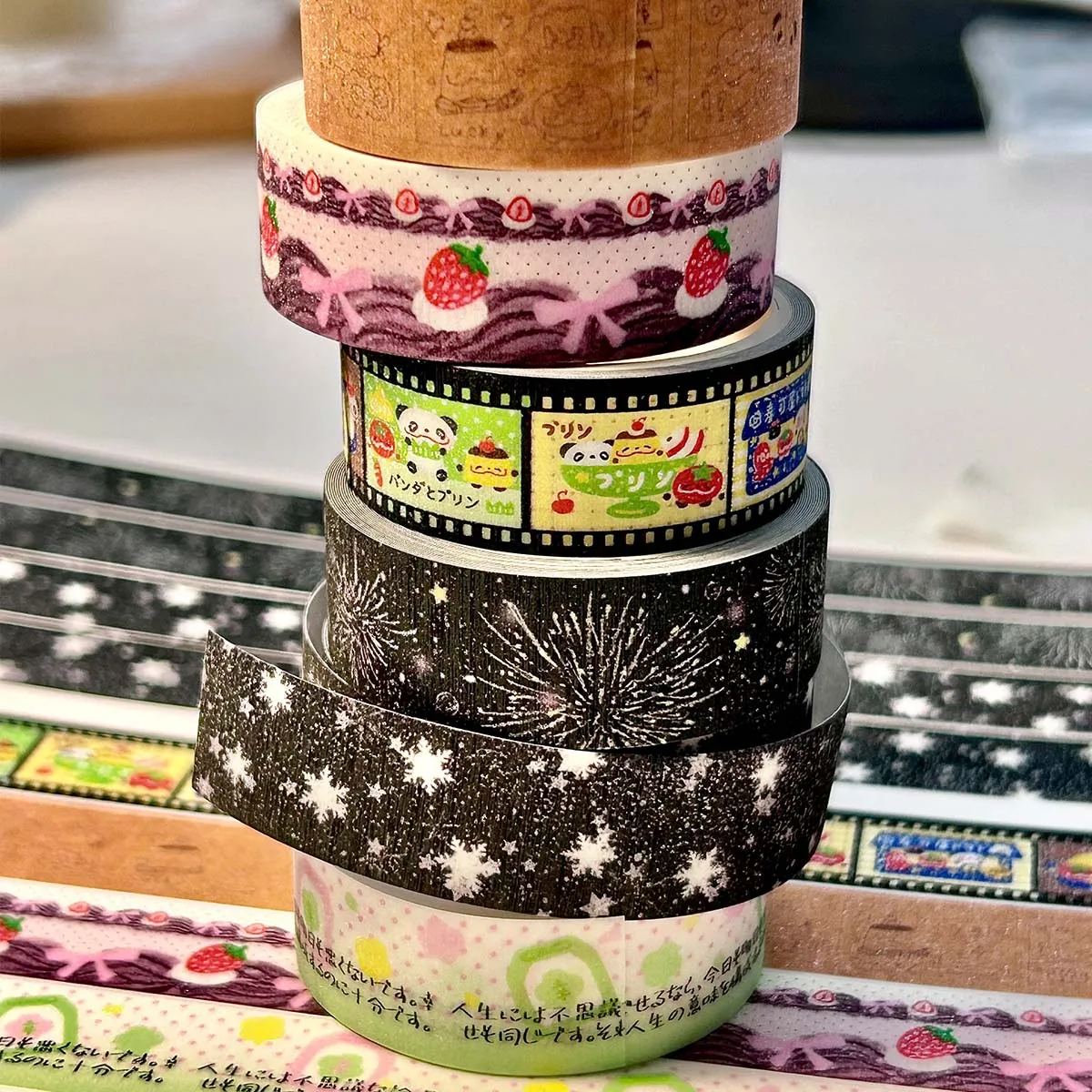Shiny Fireworks Washi Tape DWinter Theme eco Masking Tapes for Scrapbooking Decal For Arts Diy Crafts Album Journal 4