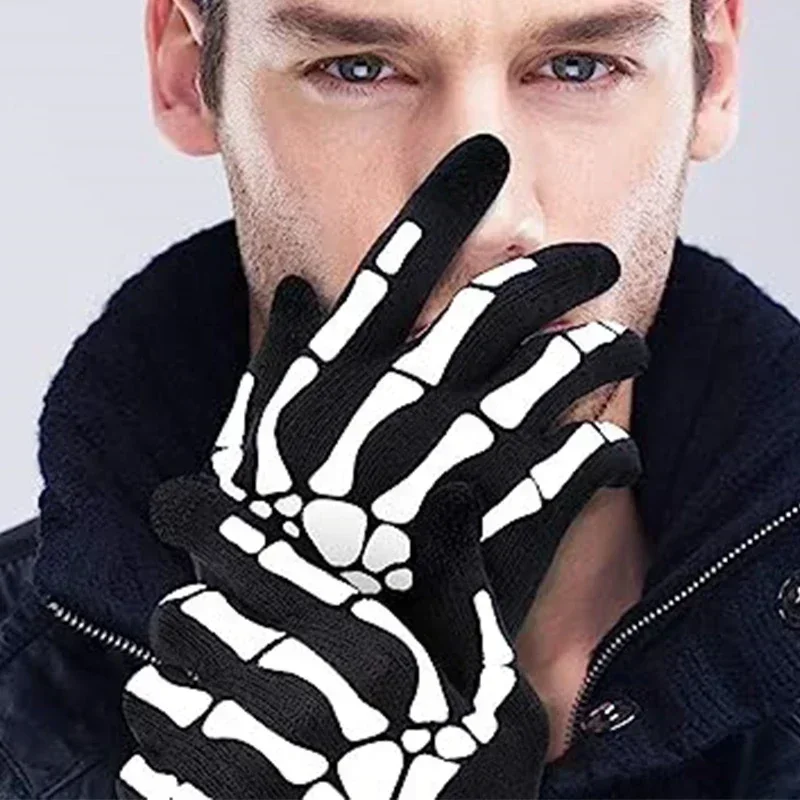 1 Paire De Gants D'Halloween Effrayants Pour Adultes Et Adolescents Mitaines Amusantes Pour Deguisements~p145483747