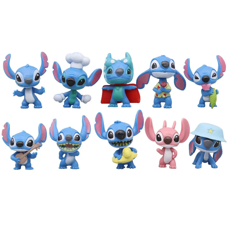 Disney Lilo e Stitch Figuras Anime, Action Figura, Chaveiros, Ornamento  Pingente, Coleção de Bonecas, Model Toys