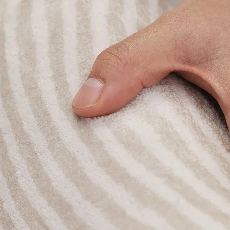 Wabi-sabi Wind Bedroom Decor Plush Carpet Thickened Study Anti-slip Mat Japanese-style Carpets for Living Room Home Striped Rug 6