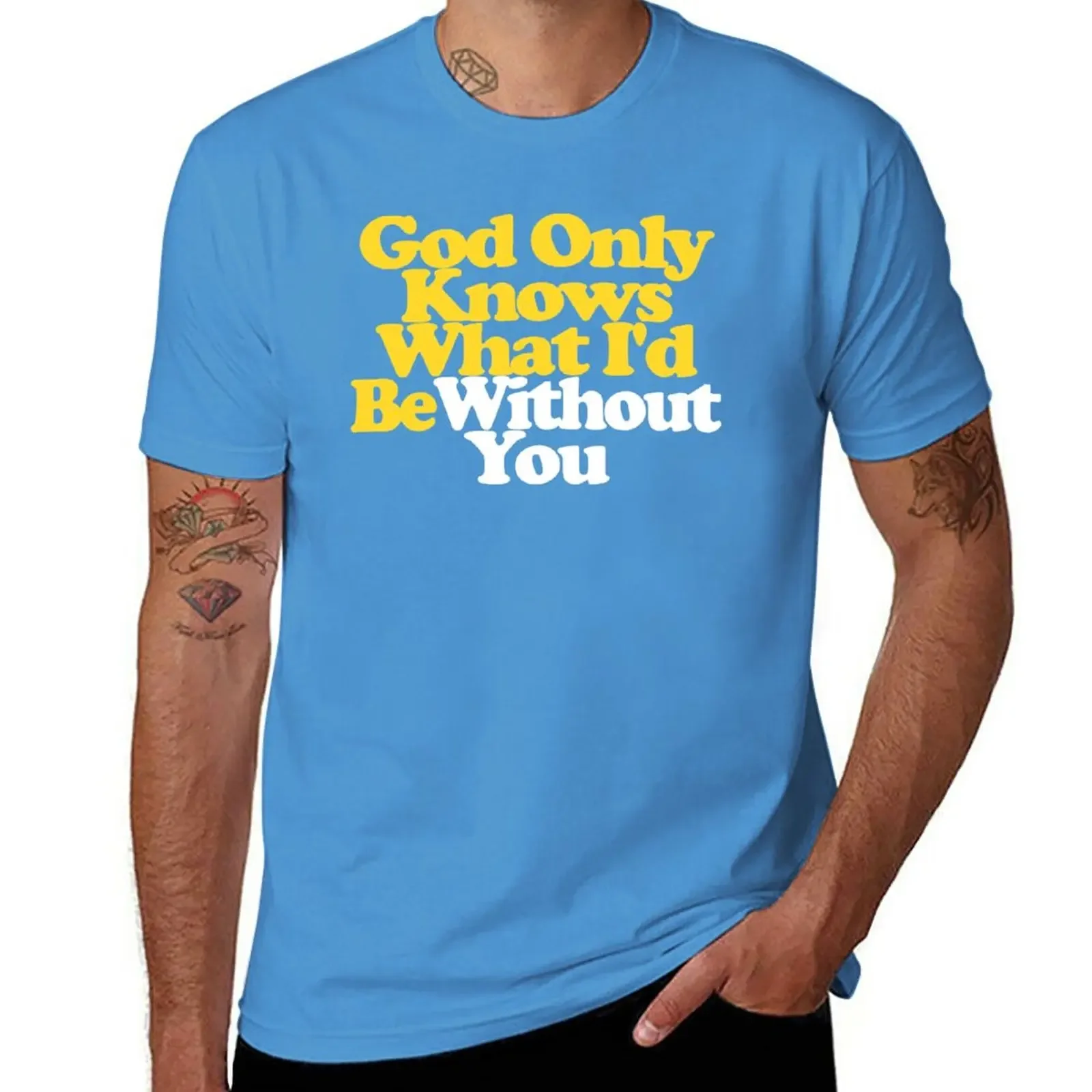 ミュージシャン GOD ONLY KNOWS BACK LOGO PRINT T-SHIRT M God Only Knows Beach Boys Lyrics Pet Sounds Shirt T-Shirt
