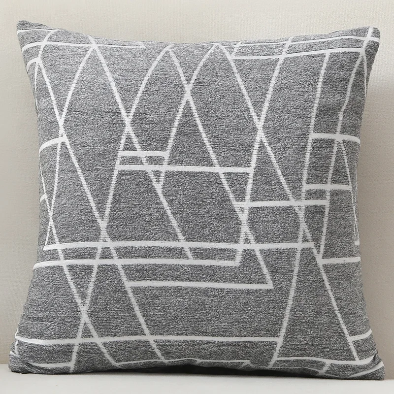 Chenille Geometry Cushion Cover Coussin Pillows Decor Home Cojines