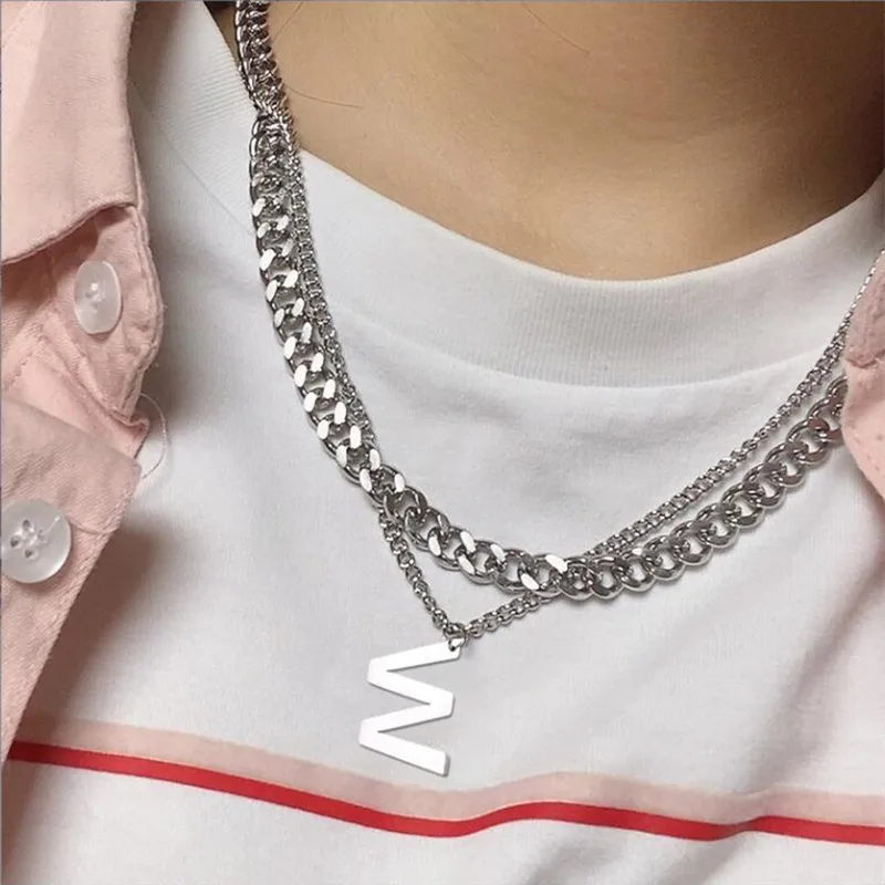 Choker Necklace - The Korean Fashion Curved, Chain Length 45+5cm