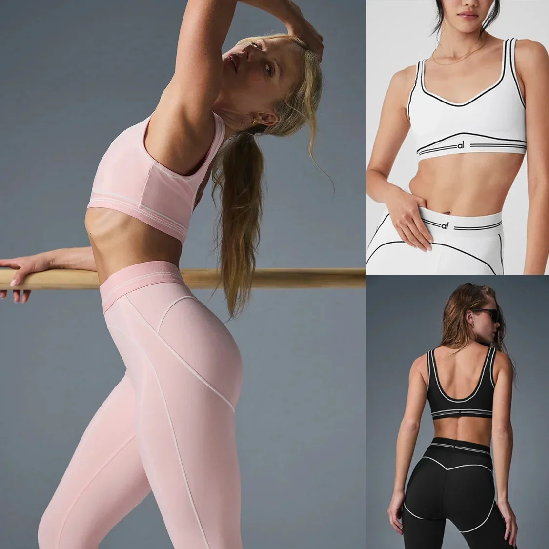 AL Air Lift Suit Up Bra Female Street Yoga Fitness Set Comfortable Fit Top and Pants for Sports Sexy High Waisted Jogging Suit yoga set,sports set,gym workout set,sportswear set,fitness set,sports bra set,yoga pants set