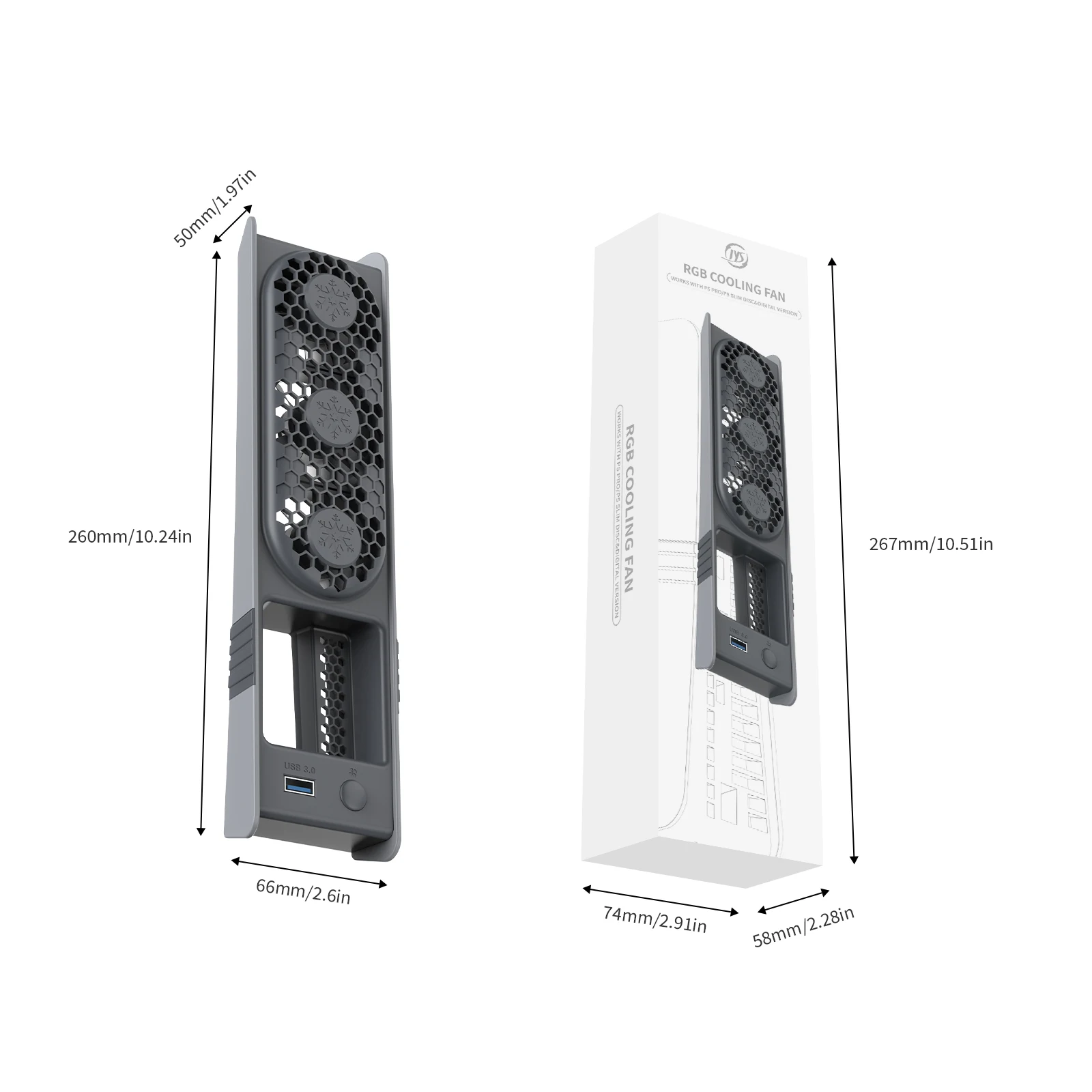 For PS5 Pro/PS5 Slim Cooling Fan External Fan Cooler Fans for 5 Pro/Slim Disc & Digital Edition