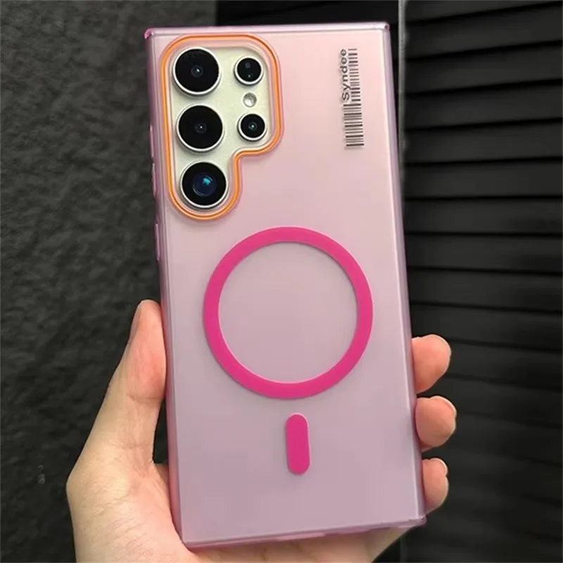 Translucent Matte Magnetic Phone Case with Wireless Charging Support