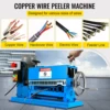 VEVOR Electric Wire Stripping Machine 370W 1.5mm-38mm Cable Stripper Peeling W/ 11 Channels & 10 Blades Removing Plastic Rubber 2