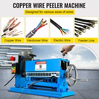 VEVOR Electric Wire Stripping Machine 370W 1.5mm-38mm Cable Stripper Peeling W/ 11 Channels & 10 Blades Removing Plastic Rubber 2