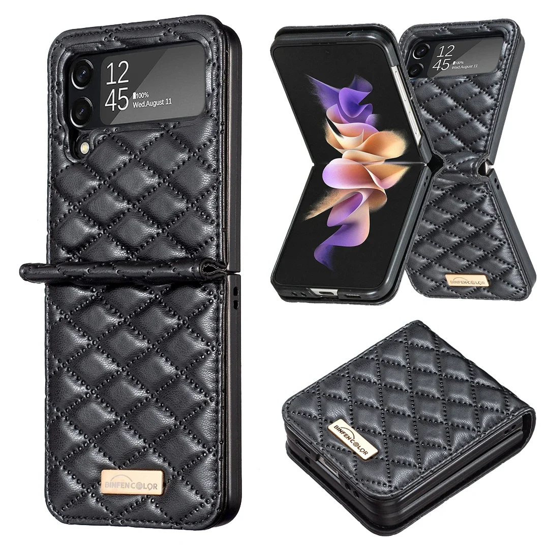 Luxury Leather Anti-Knock Protective Flip Phone Case
