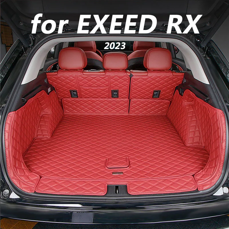 

Для Chery EXEED RX 2023 аксессуары для украшения интерьера автомобиля, кожаный защитный коврик багажника, грязеотталкивающая прокладка