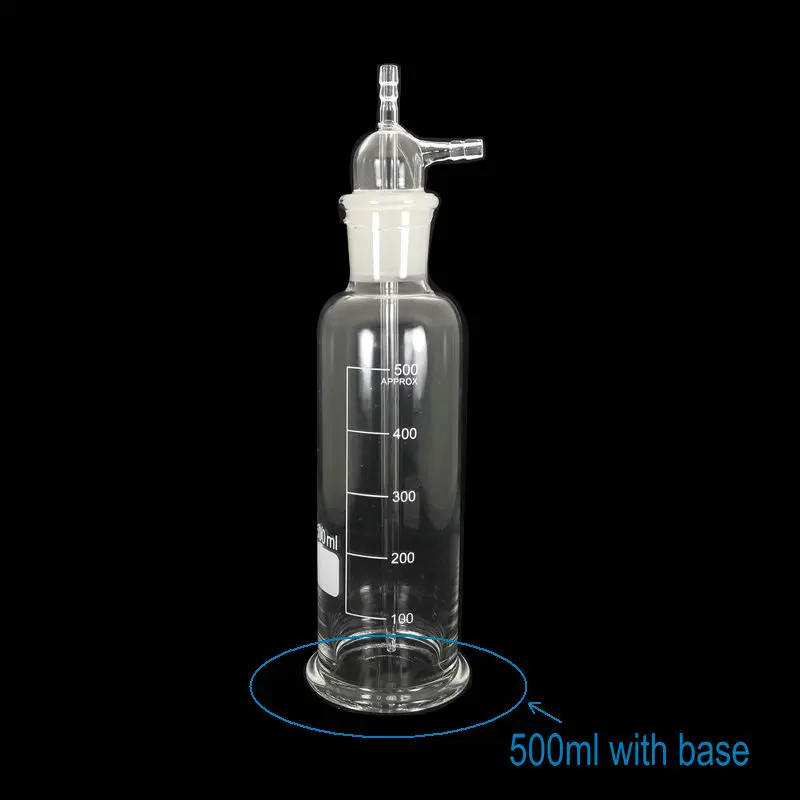 1pc/lot Lab 10ml-500ml Glass Impact Absorber Bottle Impingement Gas Sampler for Experiment, lab glass supplies
