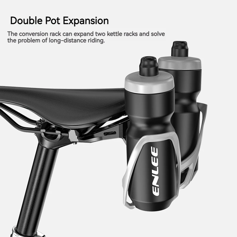 ENLEE Bicycle Bottle Cage Conversion Seat Adapter MTB Road Portable and disassembled combined water bottle cage