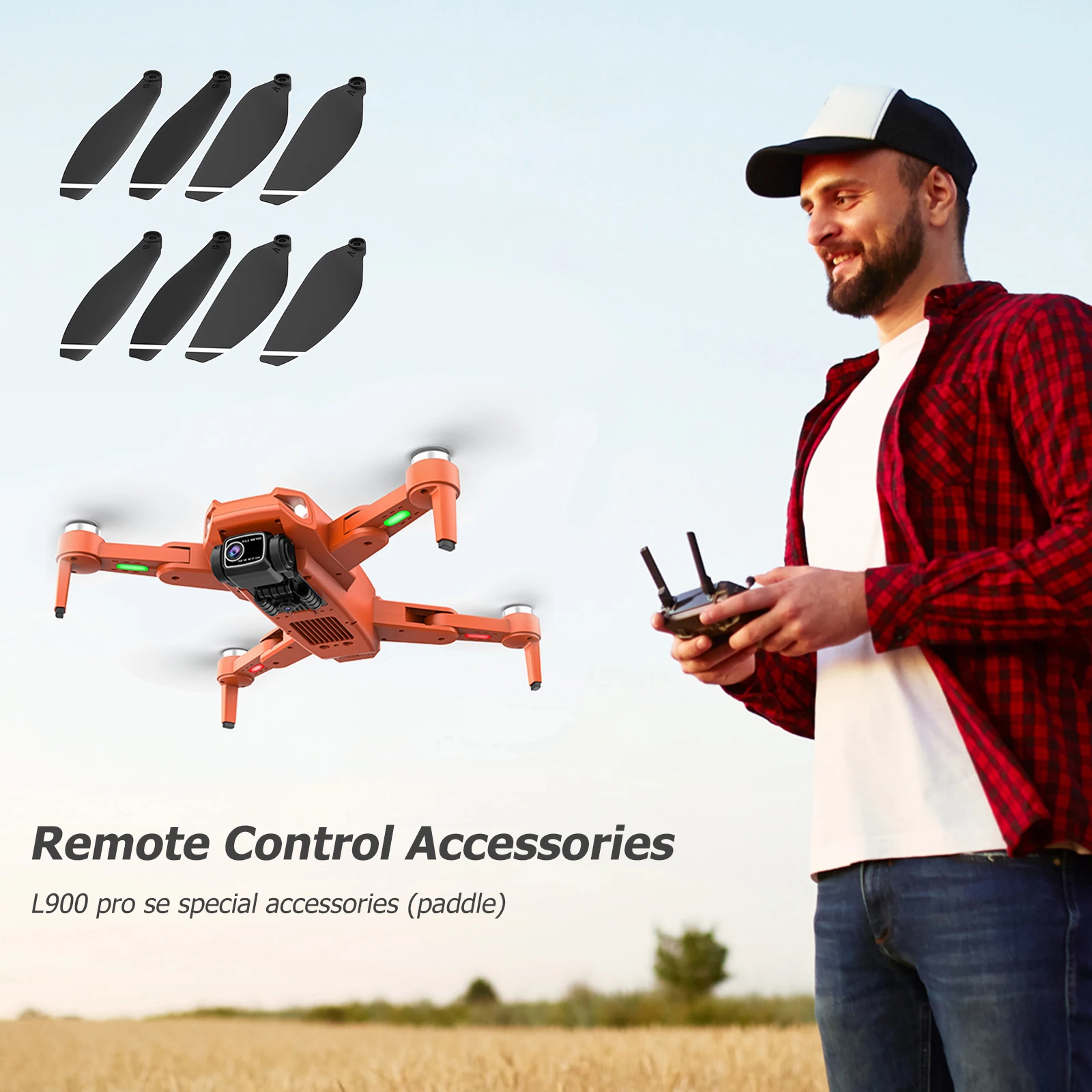 Drone Propeller Blades Plastic Propeller Blades Lightweight Drone Propeller Blade Replacement Kits Drone Wing Fans Spare Parts for L900 Pro Se