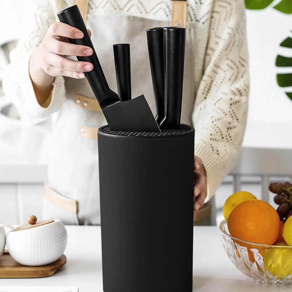 Knife Holder 8.8inch Kitchen Chef Ceramic Knife Inserted Plastic Knives Block Storage