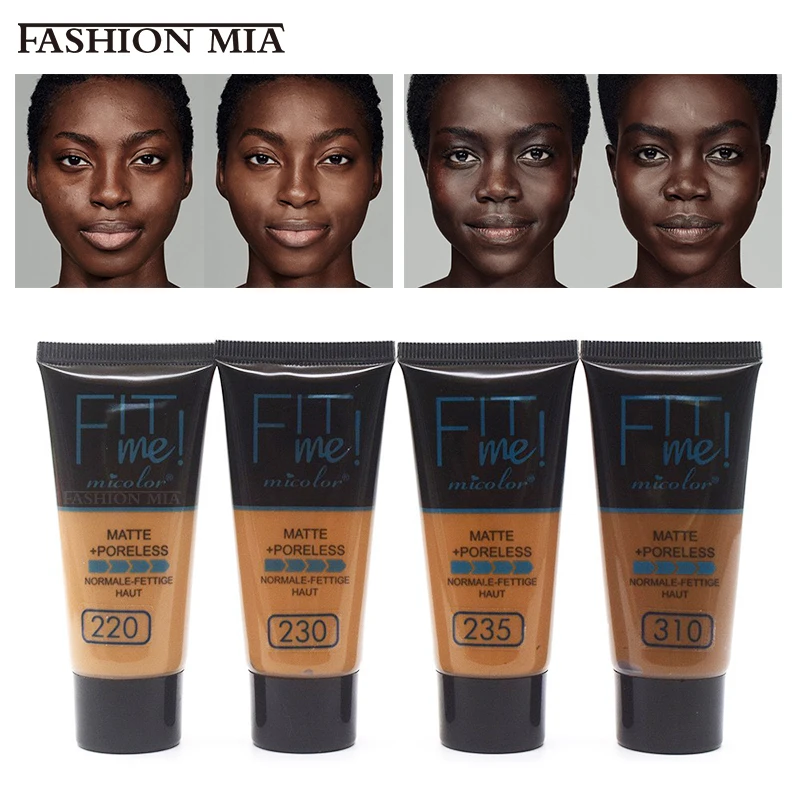 Black Skin makeup Foundation Full Coverage Foundation for Black Women Oily Dry Skin Concealer One Primer Face base de maquillaje 2