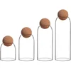 High Quality Cork Ball Glass Jar,Transparent Glass Sealed Can Kitchen Food Grain Storage Tea Candy Storage Glass Jars and Lids 1
