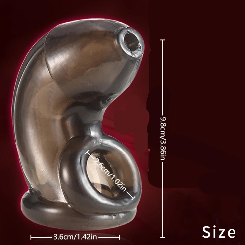 Soft Male Chastity cage Cock Sling 2 Ball Sling Stretcher Ball Stretcher Male Chastity Cage Delay Ejaculation Sex Toys for men