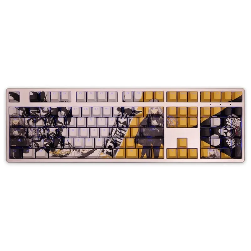 Meninas Frontline Ak12 Keycap Pbt Sublimação de Tintura Backlit Anime Gaming Key Caps para Ansi 61 87 104 108 Chaves Set - Imagem 3